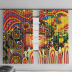 NAIDOC Week 2025 Suns Football Window Curtain Aboriginal Dot Painting