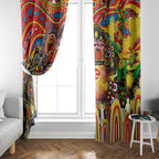 NAIDOC Week 2025 Suns Football Window Curtain Aboriginal Dot Painting