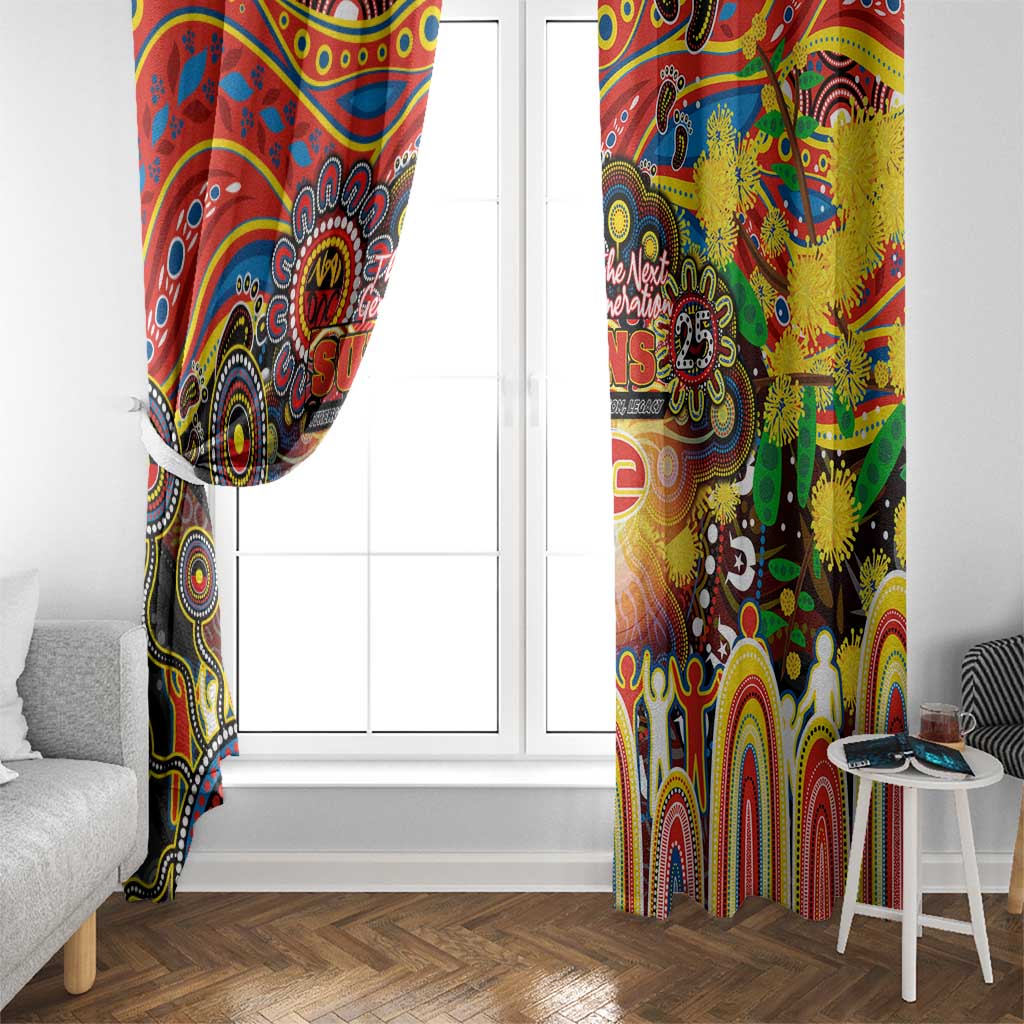 NAIDOC Week 2025 Suns Football Window Curtain Aboriginal Dot Painting