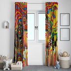 NAIDOC Week 2025 Suns Football Window Curtain Aboriginal Dot Painting