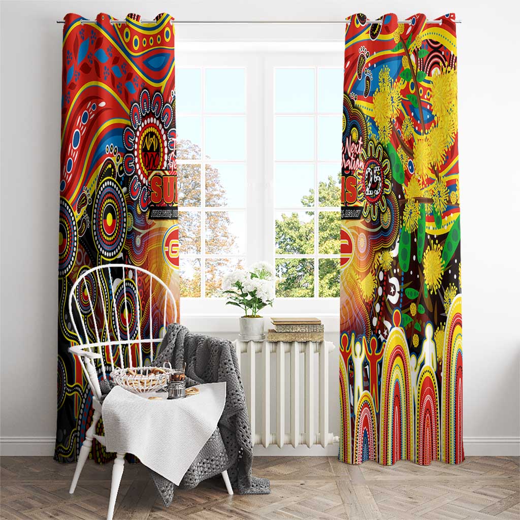 NAIDOC Week 2025 Suns Football Window Curtain Aboriginal Dot Painting
