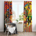 NAIDOC Week 2025 Suns Football Window Curtain Aboriginal Dot Painting