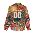 Personalised NAIDOC Week 2025 Suns Football Women Casual Shirt Aboriginal Dot Painting