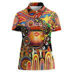 Personalised NAIDOC Week 2025 Suns Football Women Polo Shirt Aboriginal Dot Painting