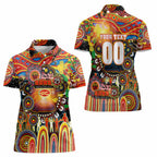 Personalised NAIDOC Week 2025 Suns Football Women Polo Shirt Aboriginal Dot Painting