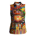 Personalised NAIDOC Week 2025 Suns Football Women Sleeveless Polo Shirt Aboriginal Dot Painting