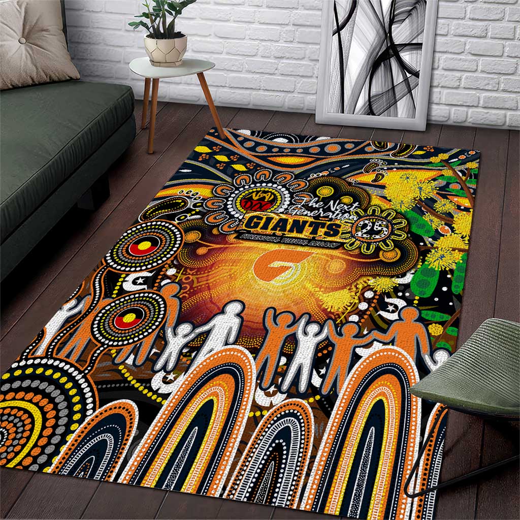 NAIDOC Week 2025 Giants Football Area Rug Aboriginal Dot Painting