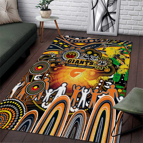 NAIDOC Week 2025 Giants Football Area Rug Aboriginal Dot Painting
