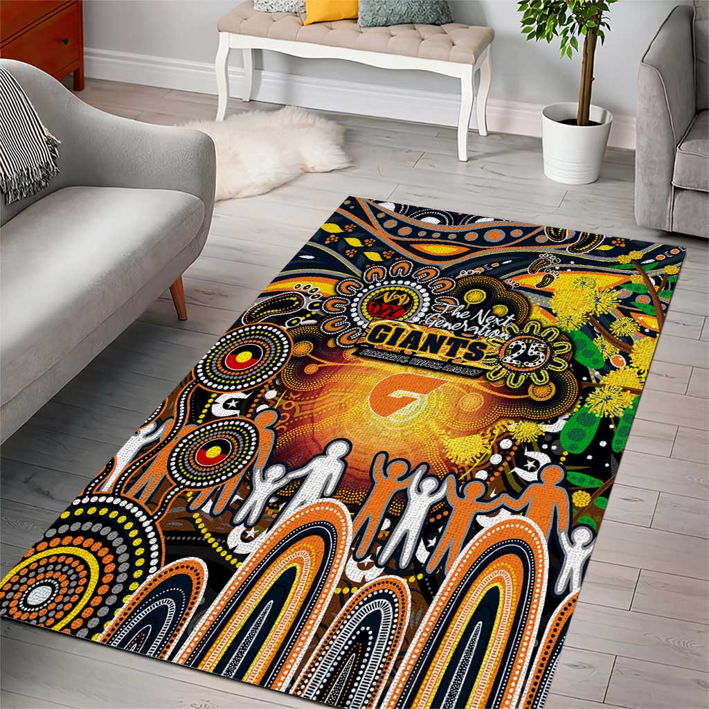 NAIDOC Week 2025 Giants Football Area Rug Aboriginal Dot Painting