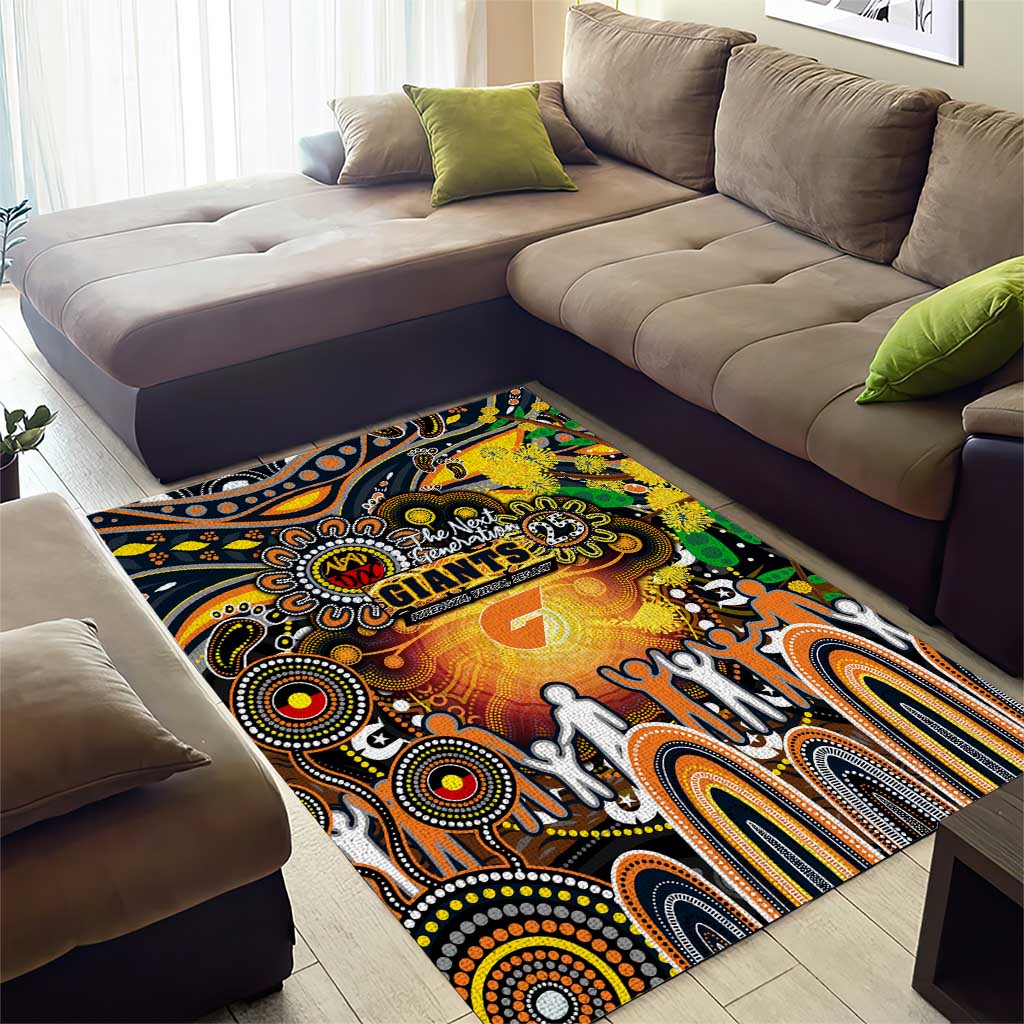 NAIDOC Week 2025 Giants Football Area Rug Aboriginal Dot Painting