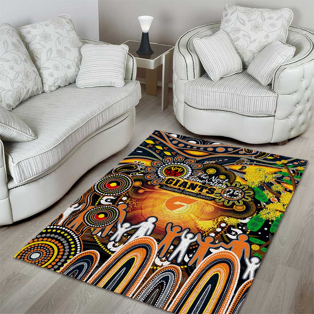 NAIDOC Week 2025 Giants Football Area Rug Aboriginal Dot Painting