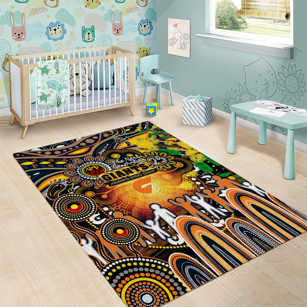 NAIDOC Week 2025 Giants Football Area Rug Aboriginal Dot Painting