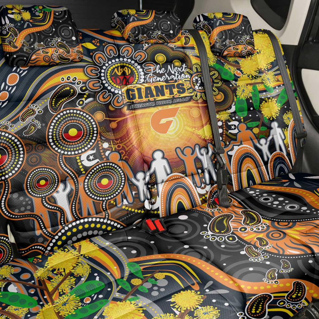 NAIDOC Week 2025 Giants Football Back Car Seat Cover Aboriginal Dot Painting