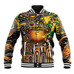 Personalised NAIDOC Week 2025 Giants Football Baseball Jacket Aboriginal Dot Painting