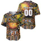 Personalised NAIDOC Week 2025 Giants Football Baseball Jersey Aboriginal Dot Painting