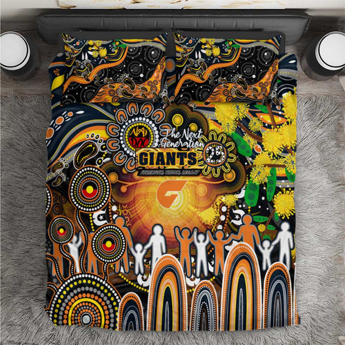 NAIDOC Week 2025 Giants Football Bedding Set Aboriginal Dot Painting