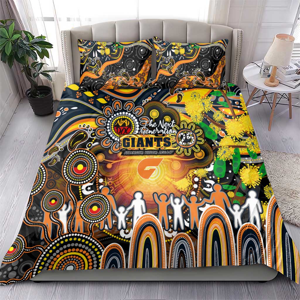 NAIDOC Week 2025 Giants Football Bedding Set Aboriginal Dot Painting