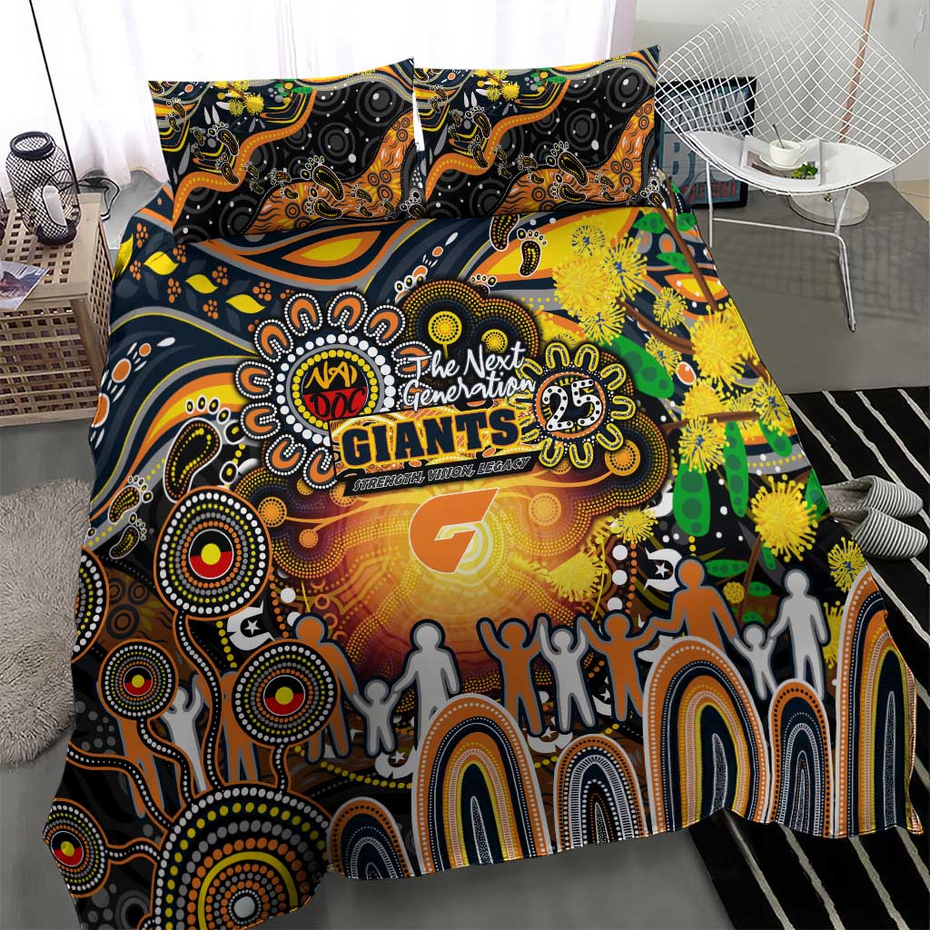 NAIDOC Week 2025 Giants Football Bedding Set Aboriginal Dot Painting