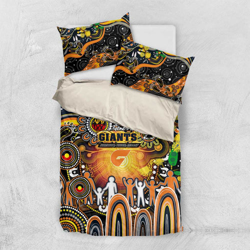 NAIDOC Week 2025 Giants Football Bedding Set Aboriginal Dot Painting