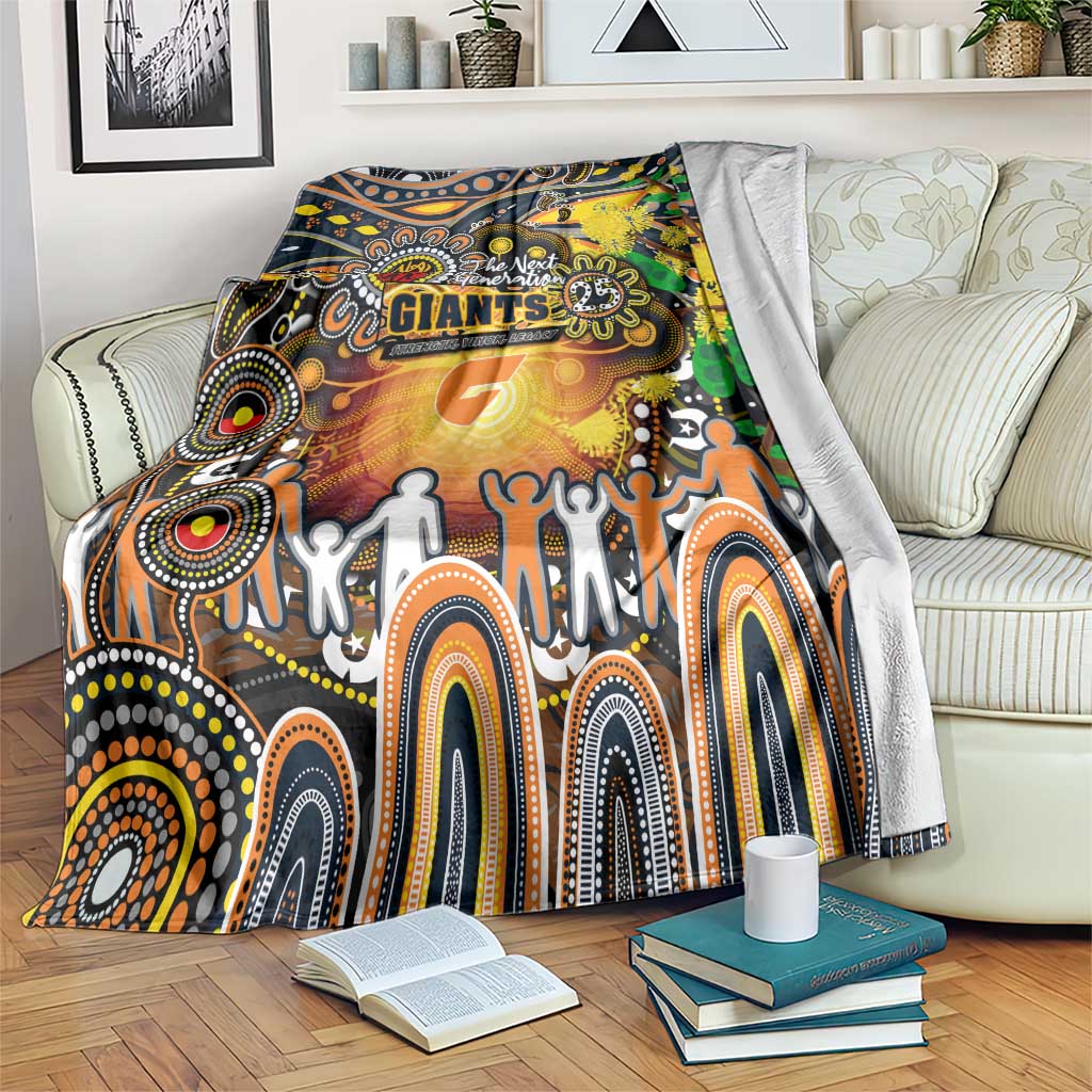 NAIDOC Week 2025 Giants Football Blanket Aboriginal Dot Painting