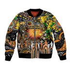 Personalised NAIDOC Week 2025 Giants Football Bomber Jacket Aboriginal Dot Painting