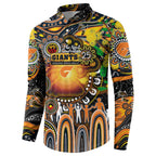 Personalised NAIDOC Week 2025 Giants Football Button Sweatshirt Aboriginal Dot Painting