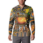 Personalised NAIDOC Week 2025 Giants Football Button Sweatshirt Aboriginal Dot Painting