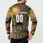 Personalised NAIDOC Week 2025 Giants Football Button Sweatshirt Aboriginal Dot Painting