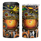 NAIDOC Week 2025 Giants Football 4 in 1 Can Cooler Tumbler Aboriginal Dot Painting