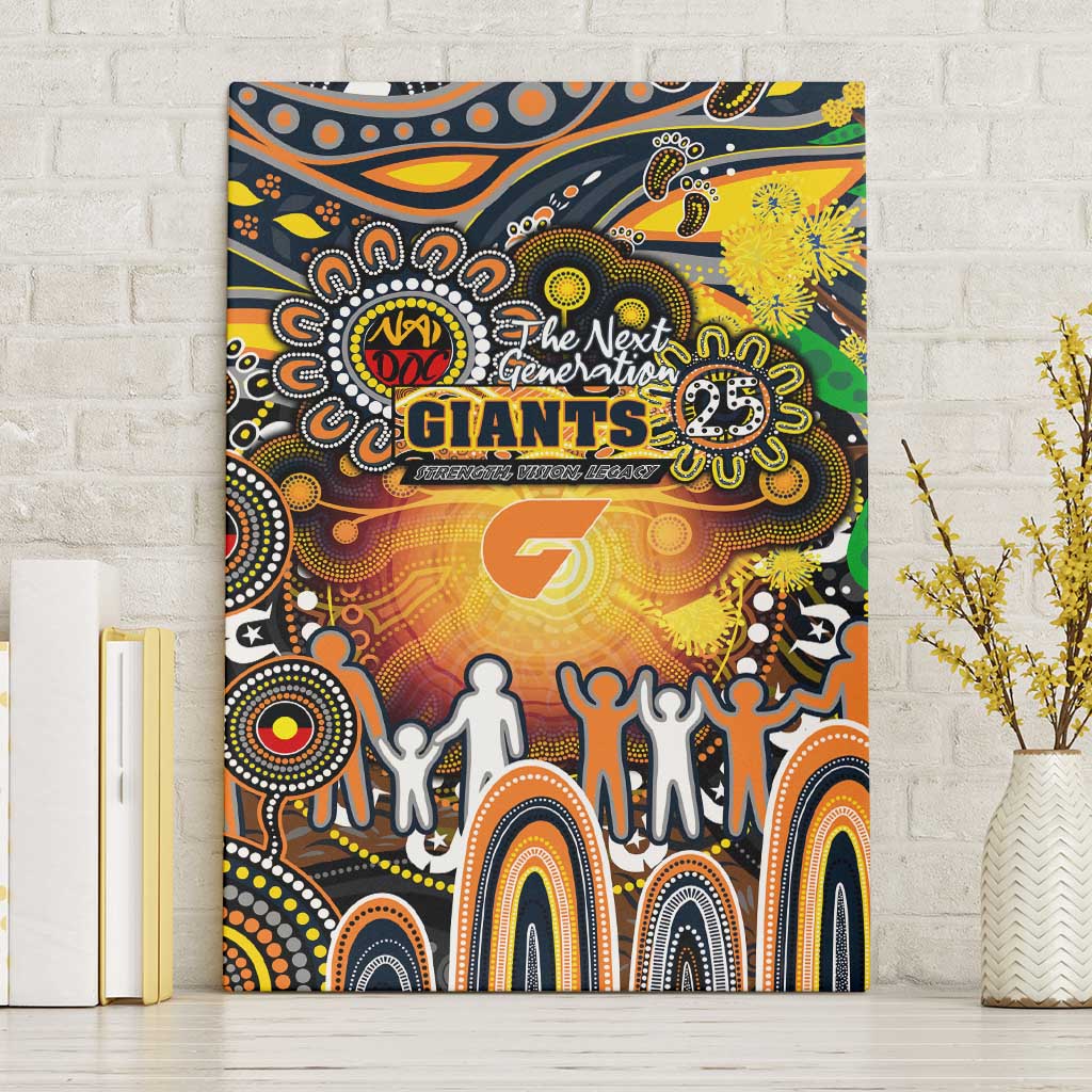 NAIDOC Week 2025 Giants Football Canvas Wall Art Aboriginal Dot Painting