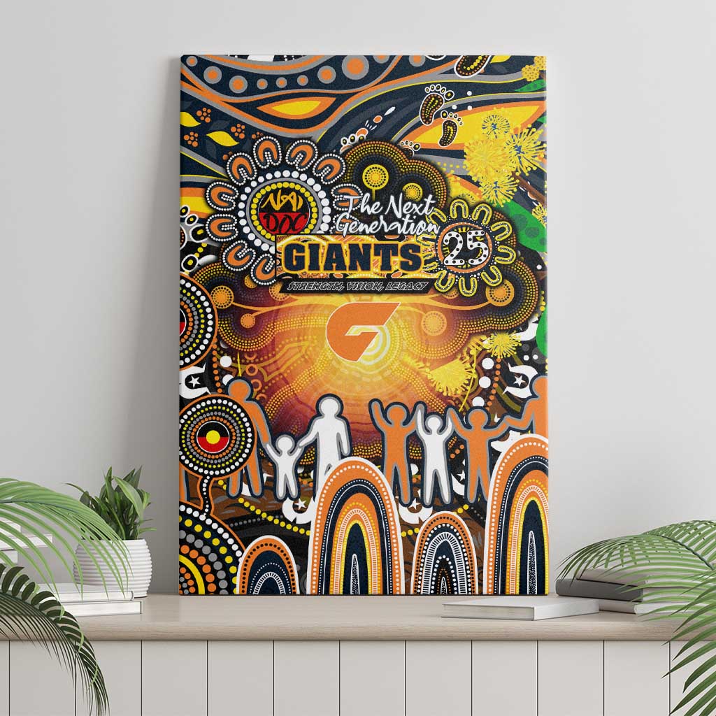 NAIDOC Week 2025 Giants Football Canvas Wall Art Aboriginal Dot Painting