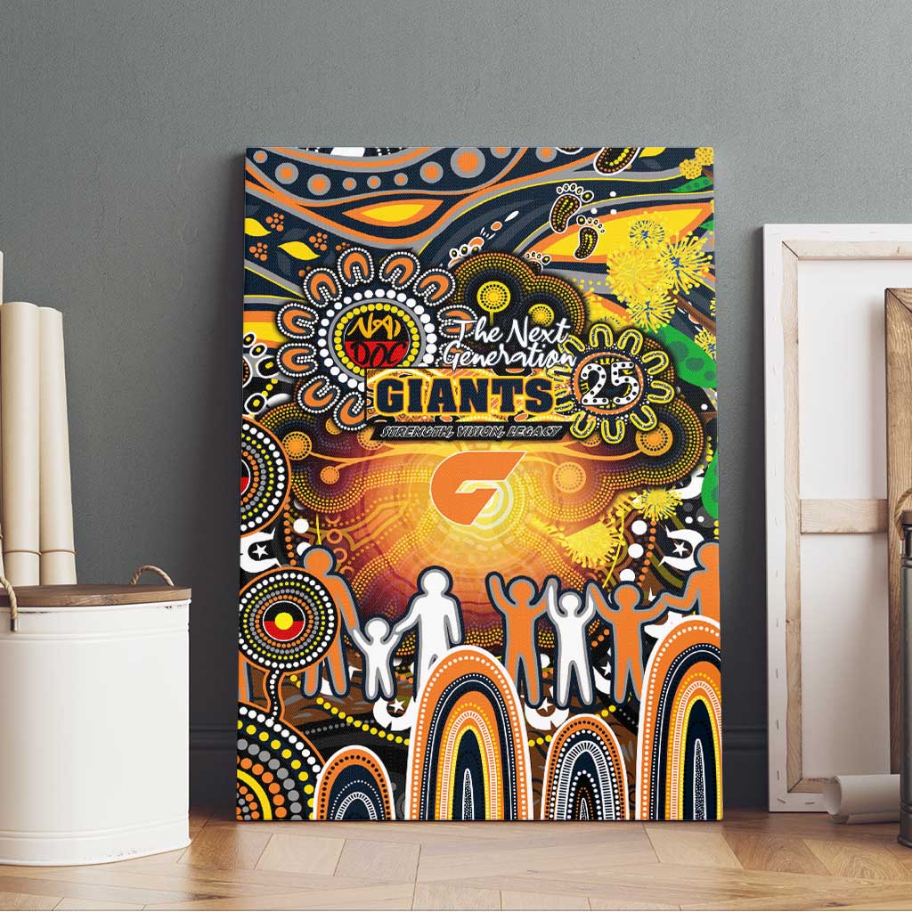 NAIDOC Week 2025 Giants Football Canvas Wall Art Aboriginal Dot Painting
