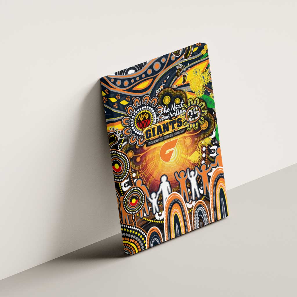 NAIDOC Week 2025 Giants Football Canvas Wall Art Aboriginal Dot Painting