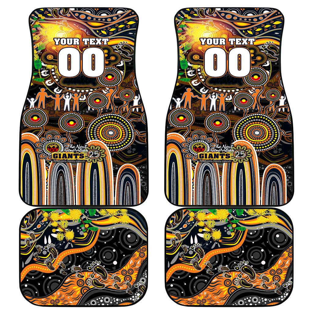 NAIDOC Week 2025 Giants Football Car Mats Aboriginal Dot Painting