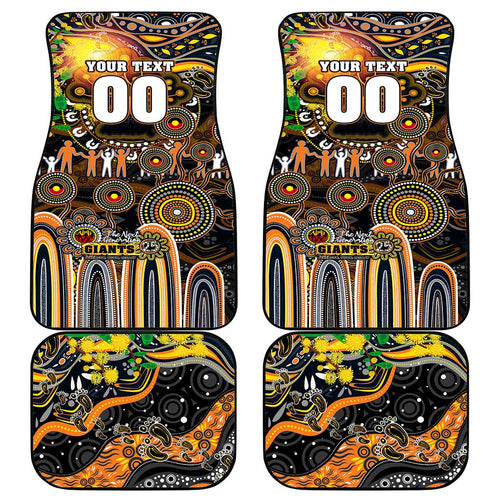 NAIDOC Week 2025 Giants Football Car Mats Aboriginal Dot Painting