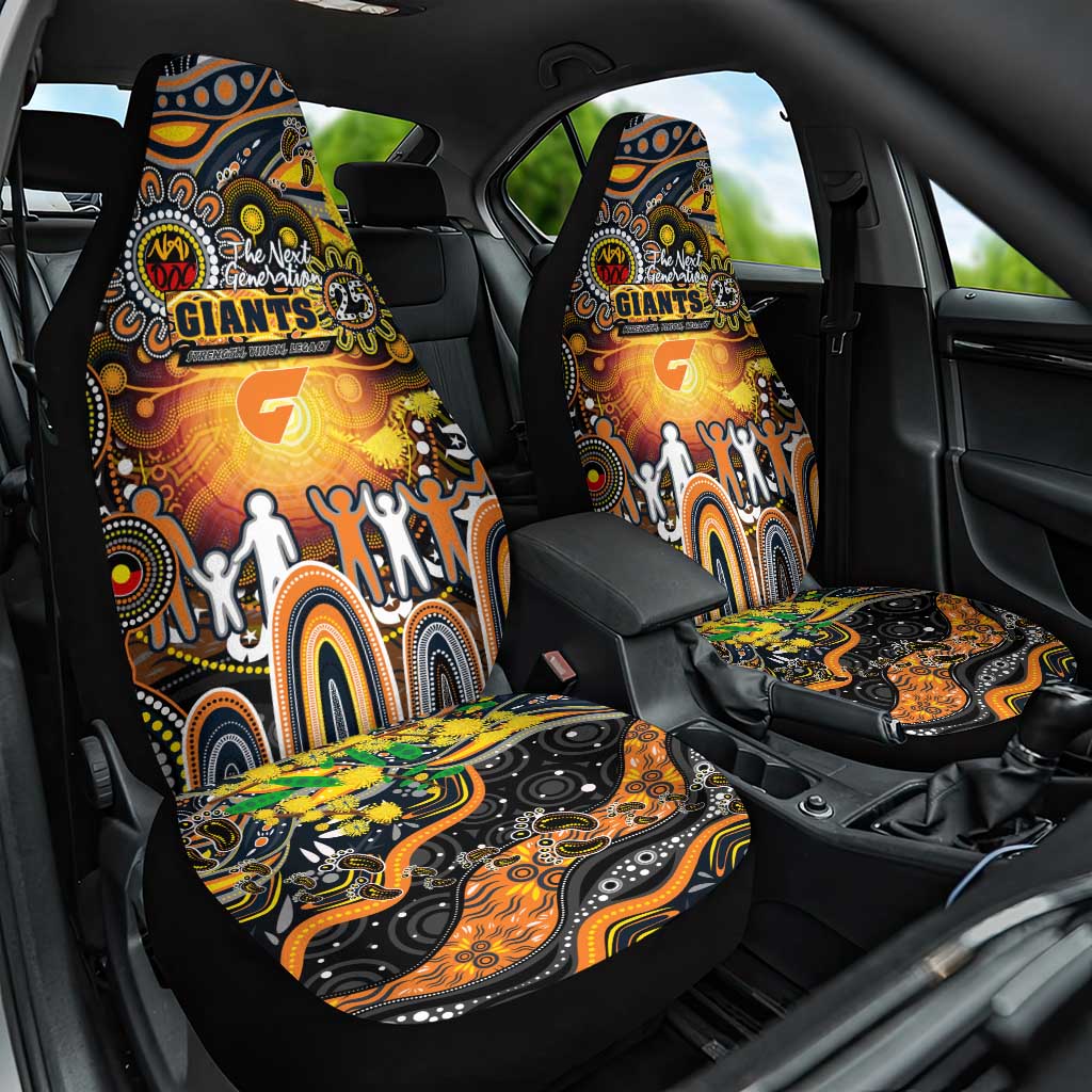 NAIDOC Week 2025 Giants Football Car Seat Cover Aboriginal Dot Painting