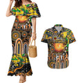 Personalised NAIDOC Week 2025 Giants Football Couples Matching Mermaid Dress and Hawaiian Shirt Aboriginal Dot Painting