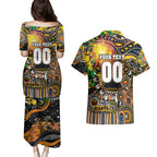 Personalised NAIDOC Week 2025 Giants Football Couples Matching Puletasi and Hawaiian Shirt Aboriginal Dot Painting