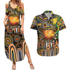 Personalised NAIDOC Week 2025 Giants Football Couples Matching Summer Maxi Dress and Hawaiian Shirt Aboriginal Dot Painting