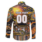 Personalised NAIDOC Week 2025 Giants Football Family Matching Long Sleeve Bodycon Dress and Hawaiian Shirt Aboriginal Dot Painting