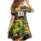 Personalised NAIDOC Week 2025 Giants Football Family Matching Mermaid Dress and Hawaiian Shirt Aboriginal Dot Painting