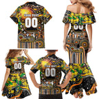 Personalised NAIDOC Week 2025 Giants Football Family Matching Mermaid Dress and Hawaiian Shirt Aboriginal Dot Painting