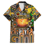 Personalised NAIDOC Week 2025 Giants Football Family Matching Mermaid Dress and Hawaiian Shirt Aboriginal Dot Painting