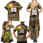 Personalised NAIDOC Week 2025 Giants Football Family Matching Summer Maxi Dress and Hawaiian Shirt Aboriginal Dot Painting
