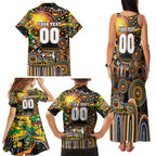 Personalised NAIDOC Week 2025 Giants Football Family Matching Tank Maxi Dress and Hawaiian Shirt Aboriginal Dot Painting