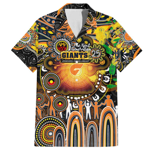 Personalised NAIDOC Week 2025 Giants Football Family Matching Tank Maxi Dress and Hawaiian Shirt Aboriginal Dot Painting