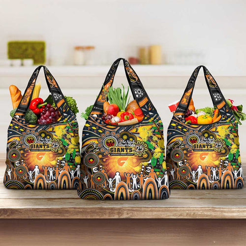NAIDOC Week 2025 Giants Football Grocery Bag Aboriginal Dot Painting