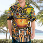 Personalised NAIDOC Week 2025 Giants Football Hawaiian Shirt Aboriginal Dot Painting