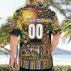 Personalised NAIDOC Week 2025 Giants Football Hawaiian Shirt Aboriginal Dot Painting