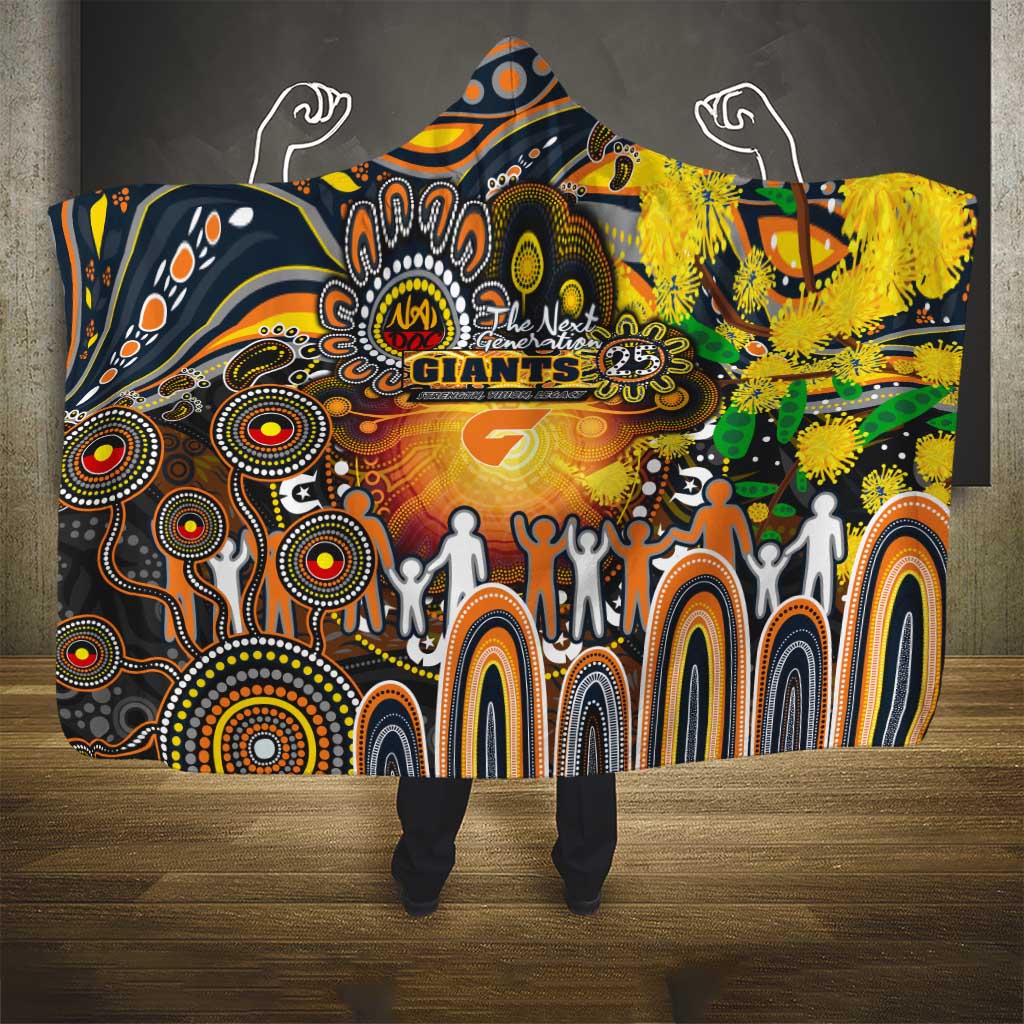 NAIDOC Week 2025 Giants Football Hooded Blanket Aboriginal Dot Painting